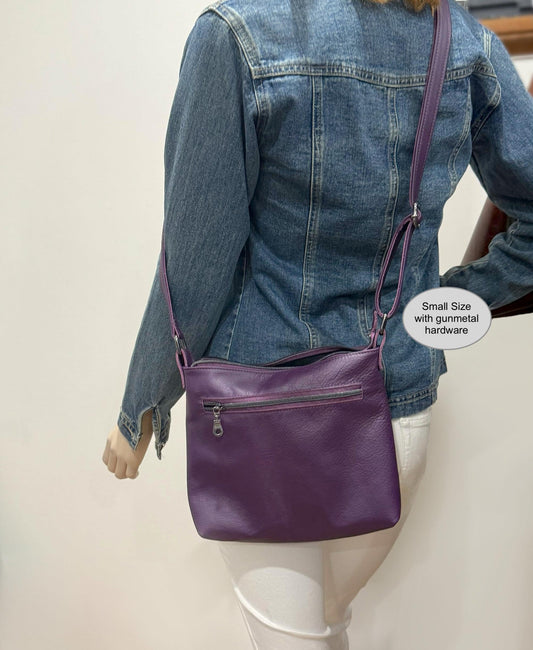 Soft Purple Leather crossbody bag