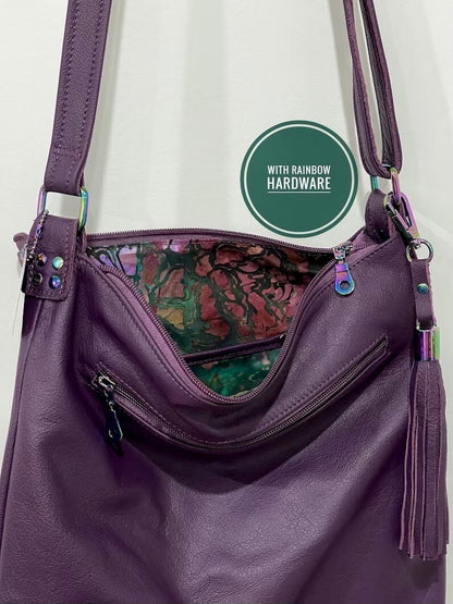Soft Purple Leather crossbody bag