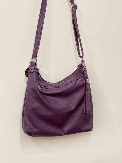 Soft Purple Leather crossbody bag