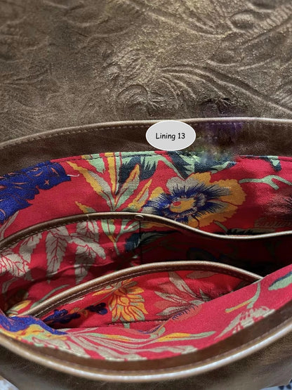 Tooled Brown Celtic Buckle leather crossbody with flap