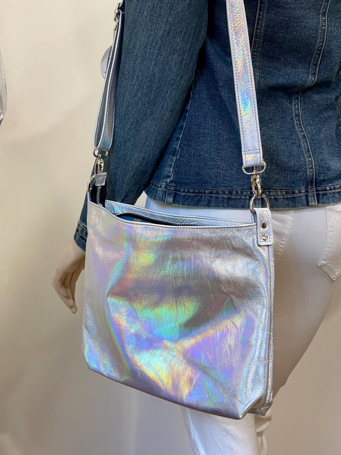 Holographic Silver crossbody bag