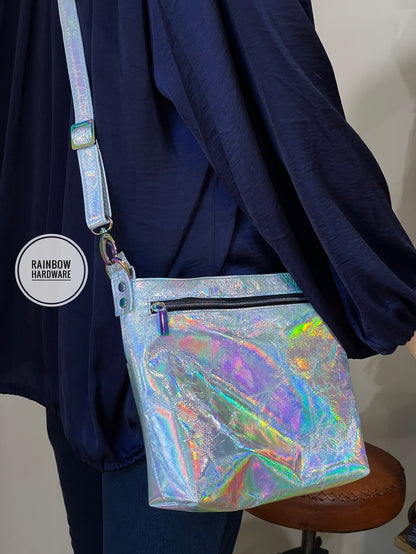Holographic Silver crossbody bag