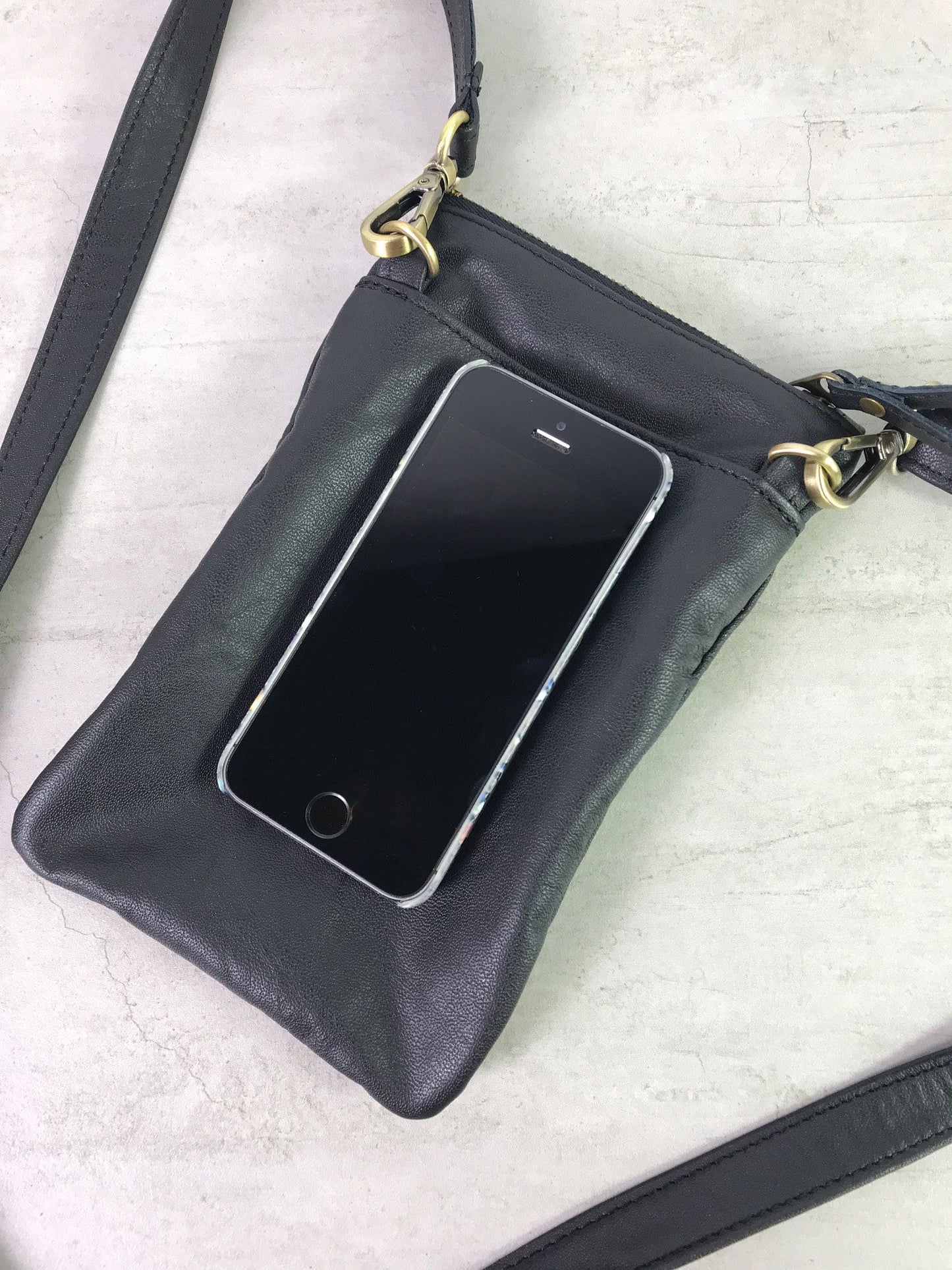 Small Holographic Leather Crossbody Bag