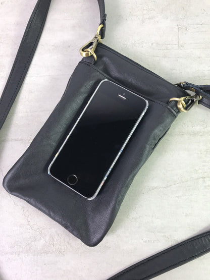 Small Holographic Leather Crossbody Bag