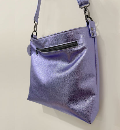 Metallic Lavender Lilac crossbody bag