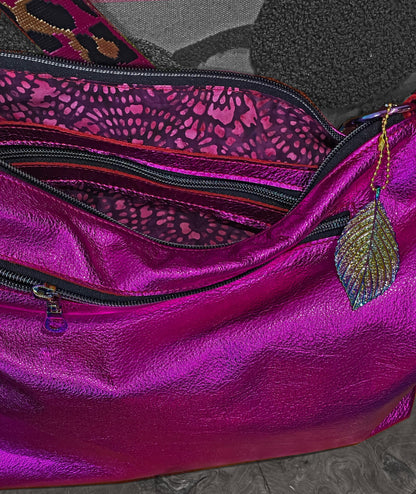 Metallic Lavender Lilac crossbody bag