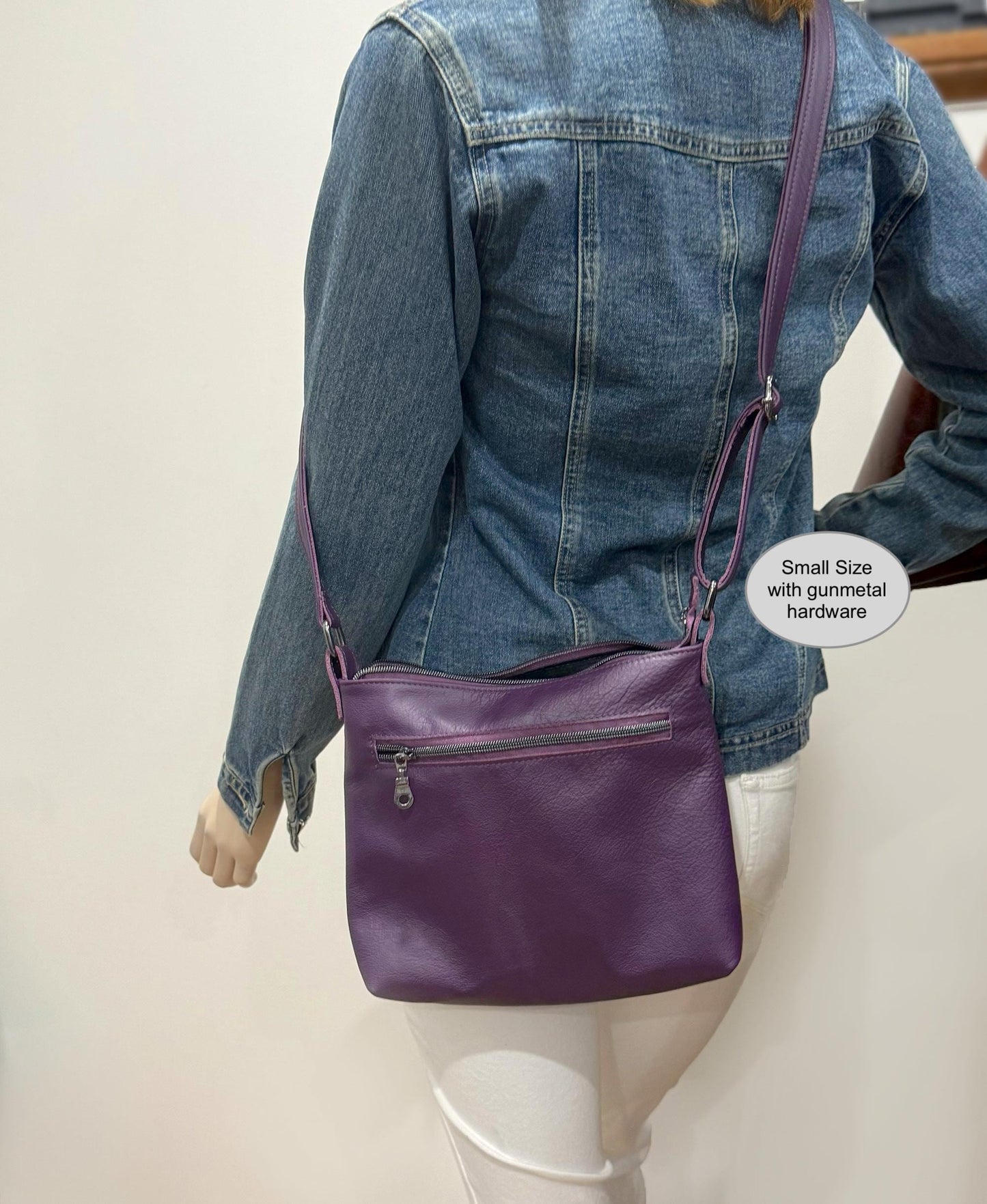 Soft Purple Leather crossbody bag