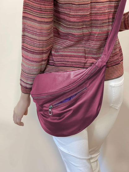 Large Pink Sling Crossbody bag, travel bag, backpack, cycling bag