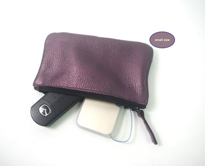 Vintage Teal leather coin purse