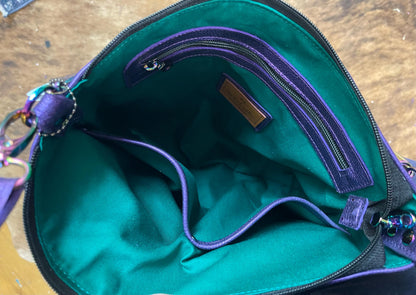 Rainbow hardware Metallic Purple Italian Hobo