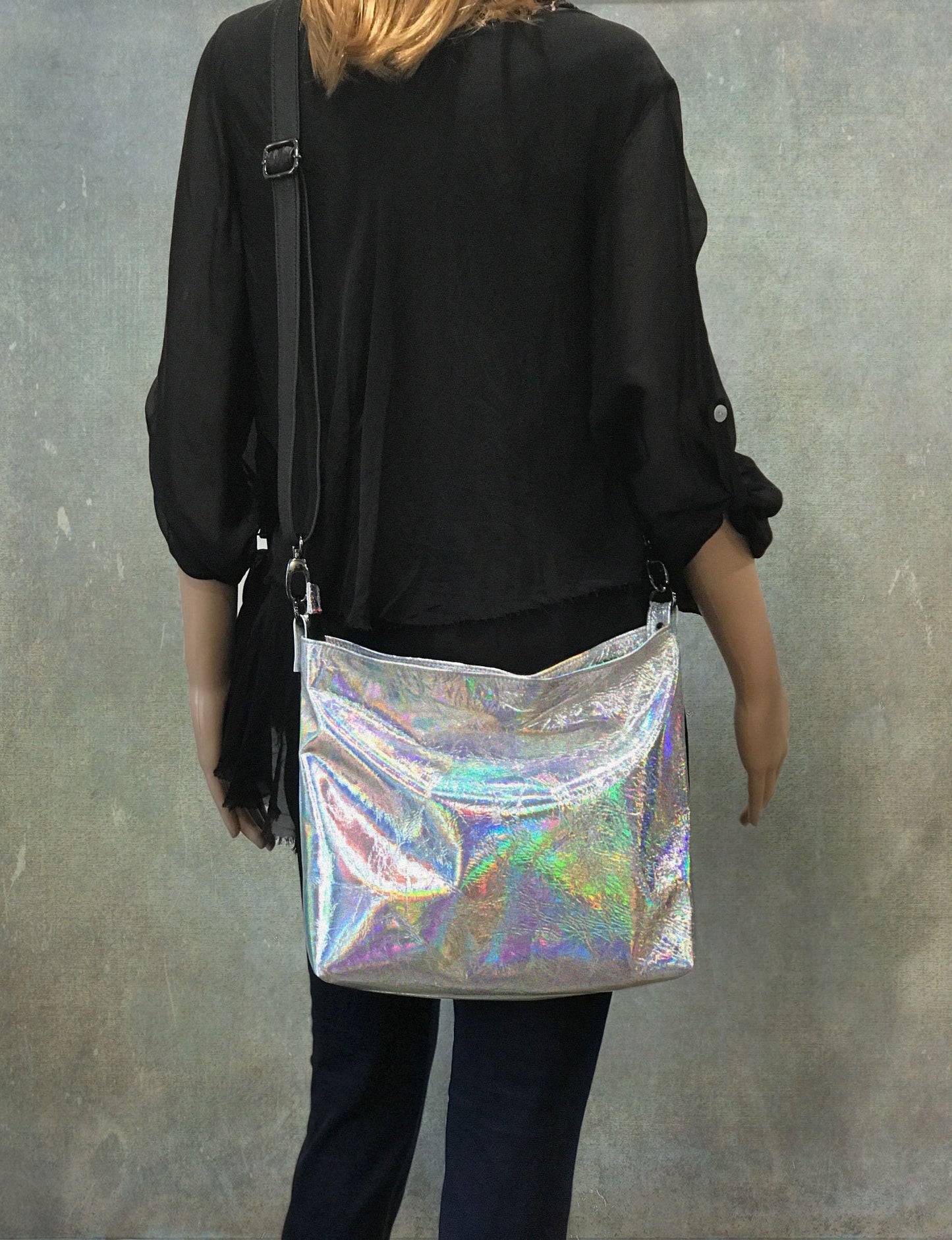 Holographic Silver crossbody bag