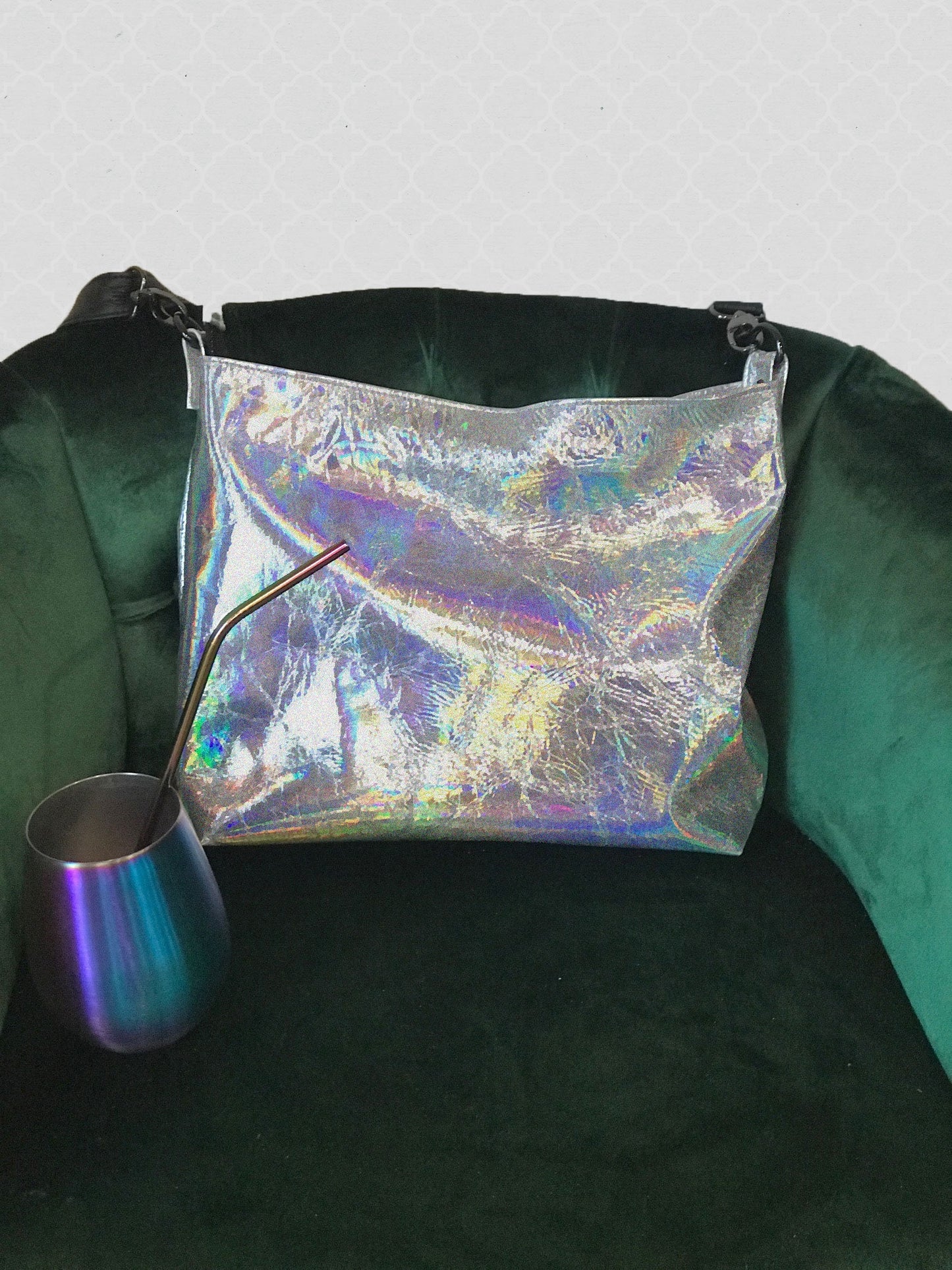 Holographic Silver crossbody bag