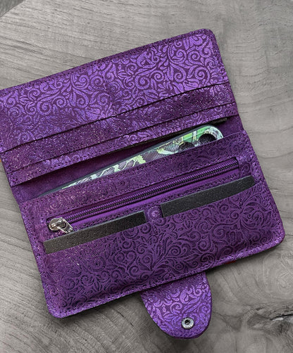 Metallic Purple Makeup Purse, Purple Gift idea