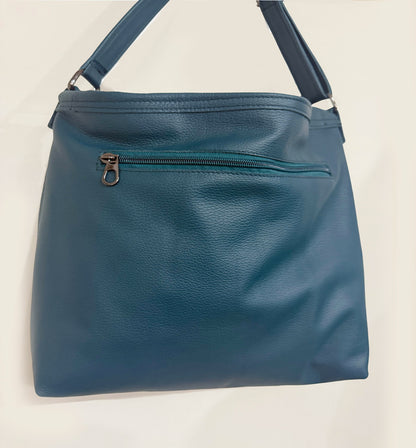 Pebble Teal leather shoulder or crossbody bag